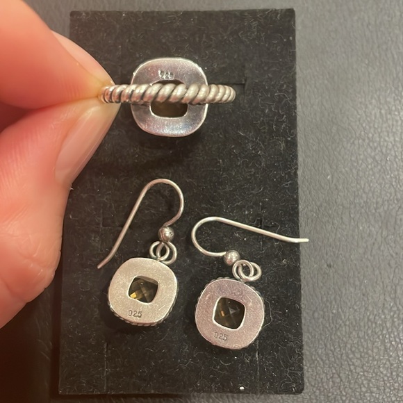 Citrine set in Sterling silver jewelry set - Picture 3 of 10